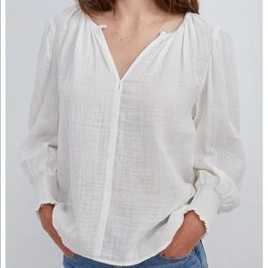 Velvet by Graham & Spencer Rylee Cotton Gauze Blouse XS